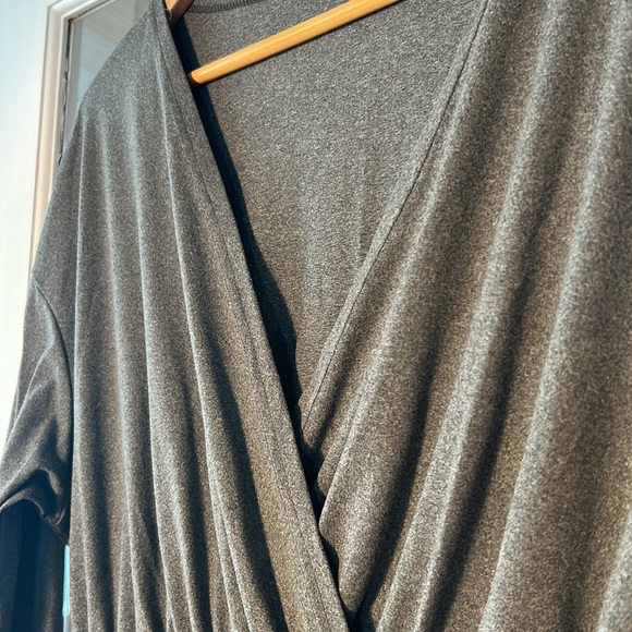 0XL (ptp 19) gray long sleeved t shirt dress - Picture 1 of 4